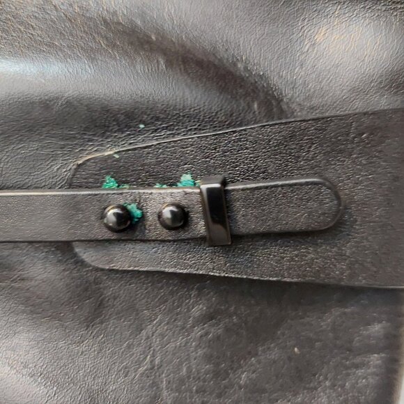 BCBGMAXAZARIA Nitza Black Leather Platform High Heel Boots Retail $495 - Picture 14 of 15